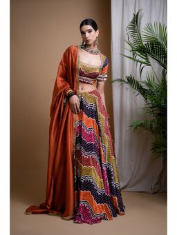 Ahi Clothing - Multi Colour Digital Print Heavy Lehenga with Blouse and Dupatta (Set of 3)
