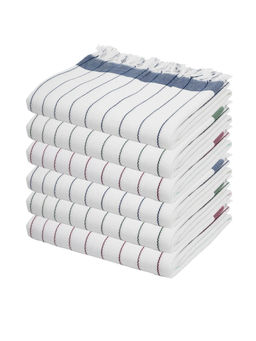 Doctor Towels - Multicolor Cambric Pin-Stripe Bath Towel (Set Of 6)