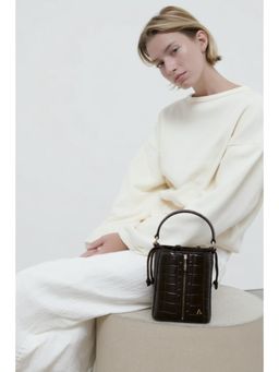 Akinna - Bucket Bag - Top Handle With Crossbody Gold Snake Chain