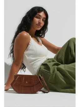 Akinna - Lusso Structured Bag - With Crossbody Strap And Gold Braided Shoulder Chain
