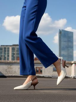 BAGATT - Dafina Women Off White Kitten Heels Pumps