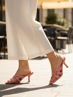 BAGATT - Inola Women Pink Leather Sandals Heels