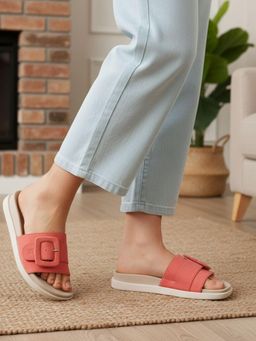 BAGATT - Becca Women Light Red Flatforms Sandals
