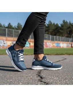BAGATT - Blue Round Toe Low Top Pair Of Sneakers