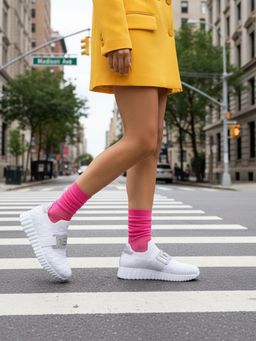 BAGATT - White Round Toe Low Top Pair Of Sneakers