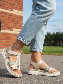 BAGATT - Izzy Beige Womens Platforms Sandals