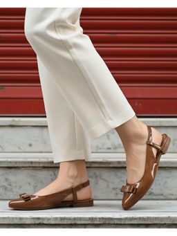 BAGATT - Loraine Cognac Womens Slingback Sandal Heels