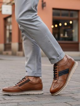 Bugatti - Sprinter Brown Men Leather Sneakers