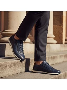 Bugatti - Thorello Navy Blue Men Leather Sneakers