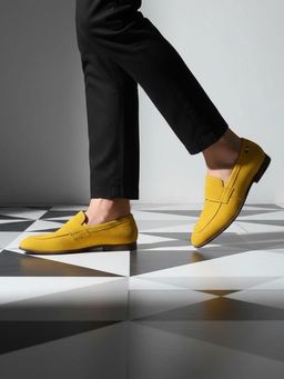 Bugatti - Tryst Yellow Men Penny Formal Loafers