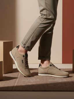 Bugatti - Ivar Beige Men Leather Sneakers