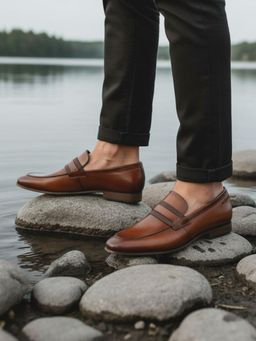 Bugatti - Matina Tan Men Penny Formal Loafers