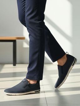 Bugatti - Glenans Dark Blue Mens Casual Slip On Sneakers