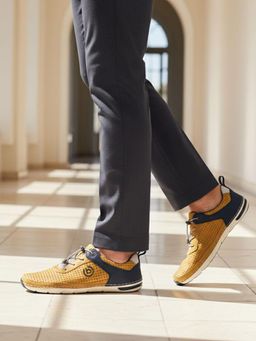 Bugatti - Glenans Yellow Mens Stitched Sneakers