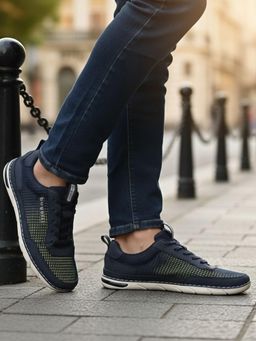 Bugatti - Glenans Dark Blue Mens Stitched Sneakers