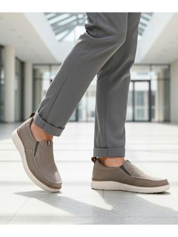 Bugatti - Astra Taupe Mens Casual Slip On Loafers