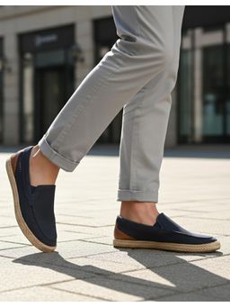 Bugatti - Spendril Dark Blue Mens Slip On Espadrilles
