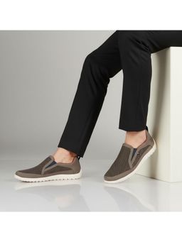 Bugatti - Bermudas Dark Grey Textile Mens Casual Slip On Sneakers