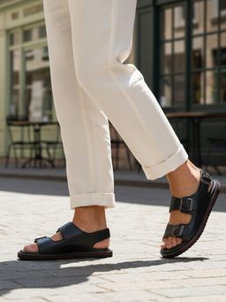 Bugatti - Cobie Black Men Back Strap Sandals