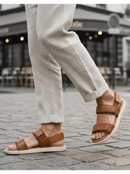 Bugatti - Derek Cognac Brown Men Back Strap Sandals