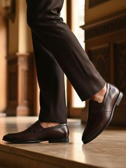 Bugatti - Tryst Bardo Burgundy Men Penny Formal Loafers
