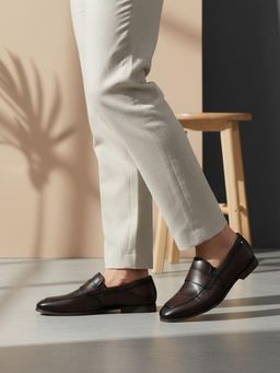 Bugatti - Tryst Dark Brown Men Penny Formal Loafer