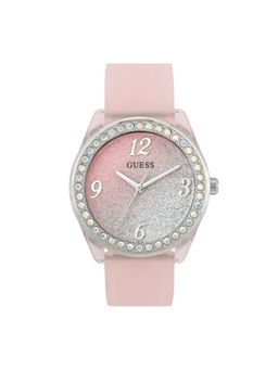 Guess - Women Silver Round Polycarbonate Dial Analog Watch-GW0014L2M