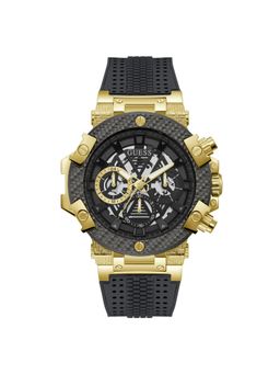 Guess - Men Black Round Stainless Steel Dial Analog Watch-GW0486G2
