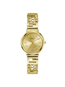Guess - Women Champagne Round Stainless Steel Dial Analog Watch-GW0545L2