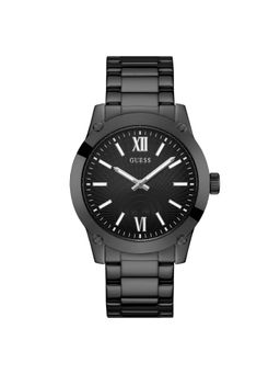 Guess - Men Black Round Stainless Steel Dial Analog Watch-GW0574G3
