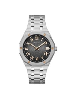 Guess - Men Black Round Stainless Steel Dial Analog Watch-GW0575G1