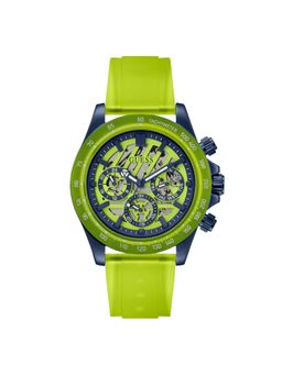 Guess - Men Green Round Stainless Steel Dial Analog Watch-GW0578G1