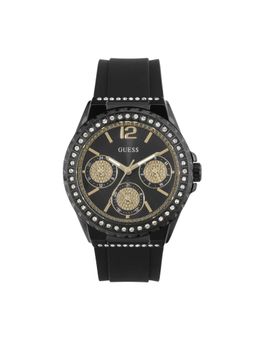 Guess - Women Black Round Stainless Steel Dial Analog Watch-U0846L1M