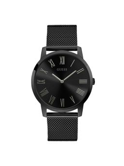 Guess - Men Black Round Stainless Steel Dial Analog Watch-U1263G3M