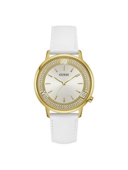 Guess - Women White Round Stainless Steel Dial Analog Watch-U1325L6M
