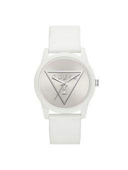 Guess - Women White Round Polycarbonate Dial Analog Watch-U1336L1M