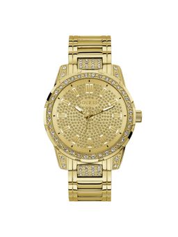 Guess - Men Gold Round Stainless Steel Dial Analog Watch-U1339G2M