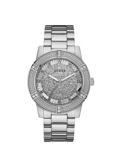 Guess - Women Silver Round Stainless Steel Dial Analog Watch-U1347L1M