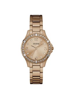 Guess - Women Rose Gold Round Stainless Steel Dial Analog Watch-U1349L3M
