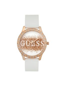 Guess - Women White Round Stainless Steel Dial Analog Watch-U1356L4M