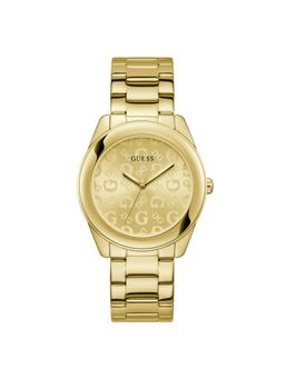 Guess - Women Champagne Round Stainless Steel Dial Analog Watch-U1358L2M
