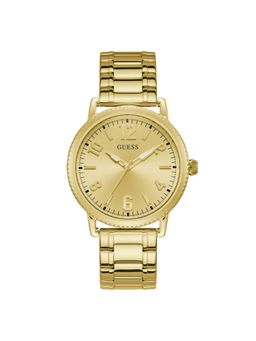 Guess - Men Champagne Round Stainless Steel Dial Analog Watch-U1380G2M