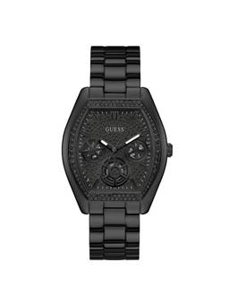 Guess - Men Black Rectangle Stainless Steel Dial Analog Watch-U1396G3M