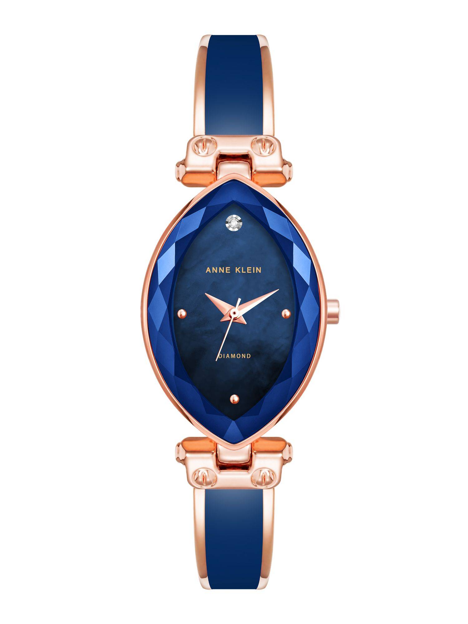 Buy Anne Klein AK4018NVRG Blue Dial Analog Watch for Women Online