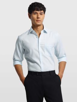 Arrow - Blue Cotton Textured Shirt