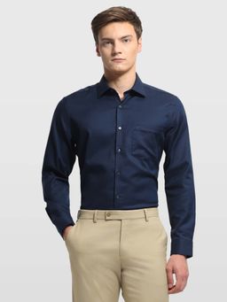 Arrow - Blue Cotton Textured Shirt