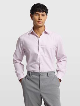Arrow - Pink Cotton Textured Shirt