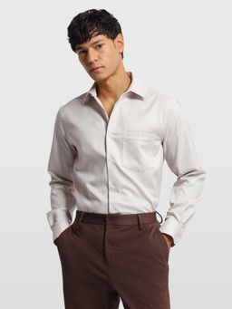 Arrow - Beige Cotton Textured Shirt