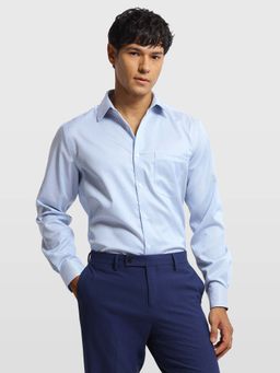 Arrow - Blue Cotton Textured Shirt