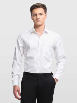 Arrow - White Cotton Textured Shirt